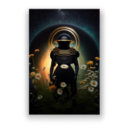 Astronaut im Universum 13 Abstrakte Kunst Wandbild