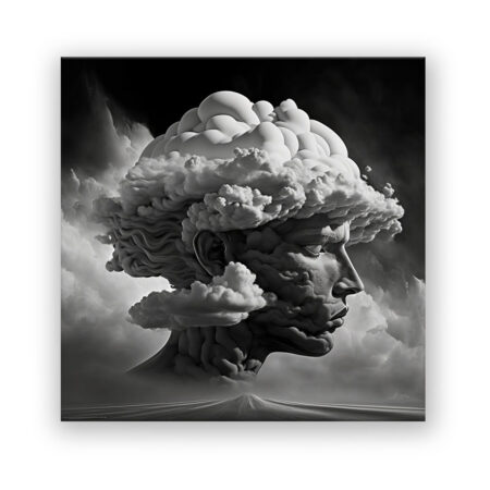 Kopf in den Wolken 11 Abstrakte Kunst Wandbild