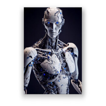 Maschine Mensch Humanoid 5 Abstrakte Kunst Wandbild