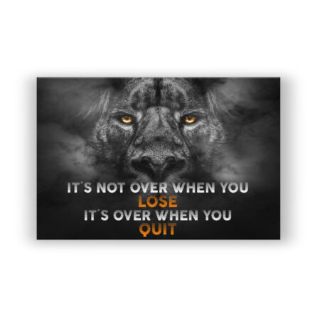 Motivational Text Lion Motivation Art Wandbild