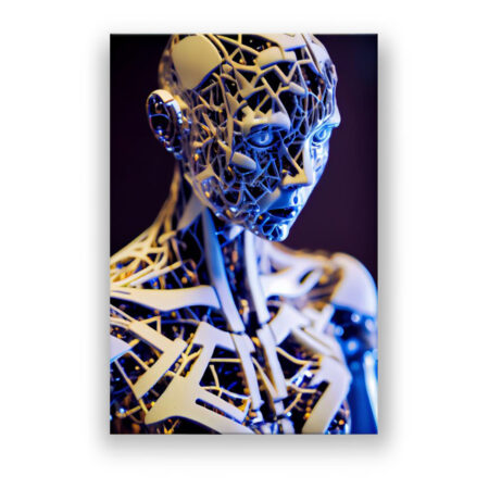 Maschine Mensch Humanoid 1 Abstrakte Kunst Wandbild