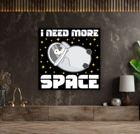 Astronaut Pinguin Tiermotive Wandbild