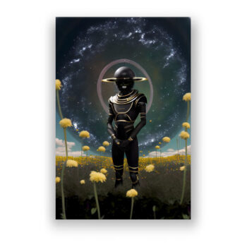 Astronaut im Universum 7 Abstrakte Kunst Wandbild