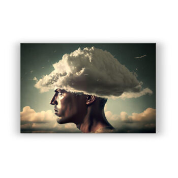 Kopf in den Wolken 1 Abstrakte Kunst Wandbild