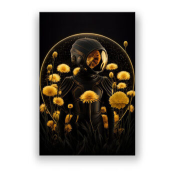 Astronaut Blumen Universum Sonstige Wandbild