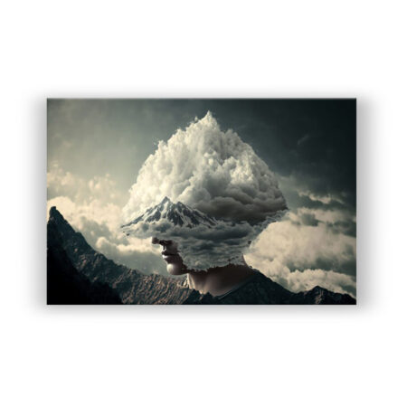 Kopf in den Wolken 7 Abstrakte Kunst Wandbild