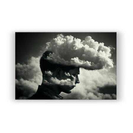 Kopf in den Wolken 6 Abstrakte Kunst Wandbild