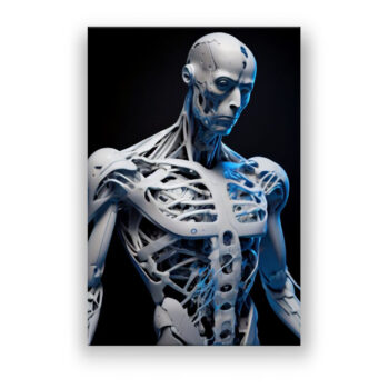 Maschine Mensch Humanoid 2 Abstrakte Kunst Wandbild