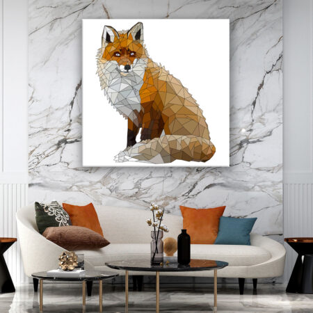 Fuchs Polygon Tiermotive Wandbild