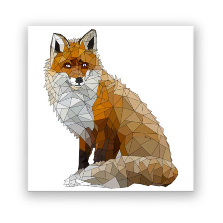 Fuchs Polygon Tiermotive Wandbild