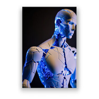 Maschine Mensch Humanoid 4 Abstrakte Kunst Wandbild