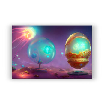 Heimat der Weltraumquallen Fantasie Wandbild