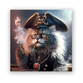 Piraten Katze Fantasie Wandbild