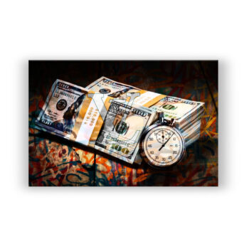 Time is money 1 Money Art Wandbild