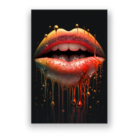 Flüssige Lippen 1 Lippen Wandbild