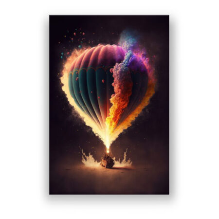 Rainbow balloon Fantasie Wandbild