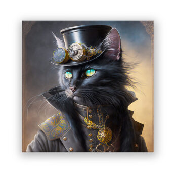 Steampunk Cat Fantasie Wandbild