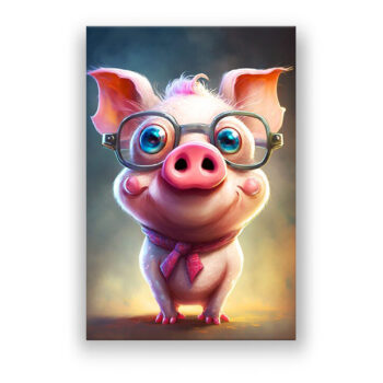 Funny Pig Comic Wandbild