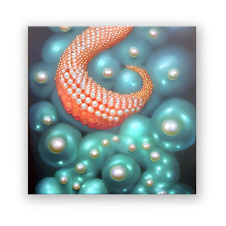 Schimmerndes Perlenwesen Fantasie Wandbild
