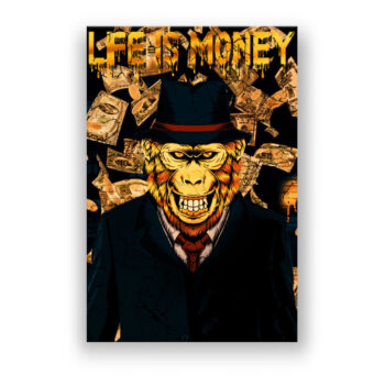 Monkey Business is good Business 2 Money Art Wandbild