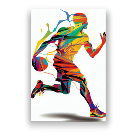 Basketball Sportsfarben Sport Wandbild