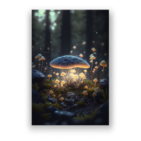 Lichterzauber im Pilzwald Bild 2 Fantasie Wandbild