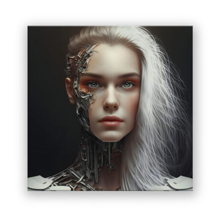 Robotic Woman Fantasie Wandbild