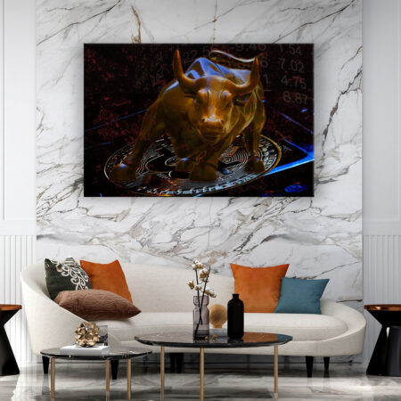 Cripto Bull Money Art Wandbild