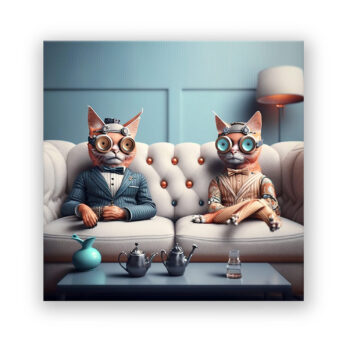 Modische Kater Fantasie Wandbild