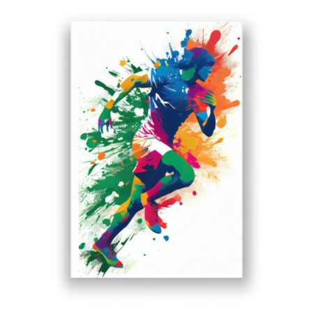 Jogging Sportsfarben Sport Wandbild