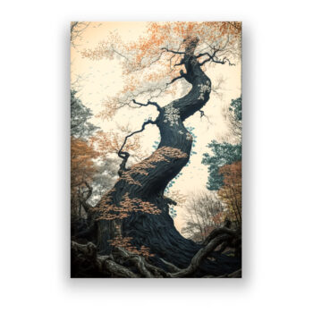 Japanische Kunst : Der mystische Baum 2 Japanisch & Asiatisch Wandbild