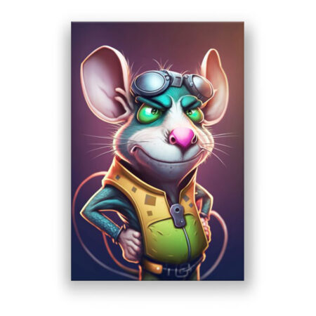 Funny Rat Comic Wandbild