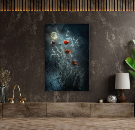 Wildnis im Mondlicht 2 Fantasie Wandbild