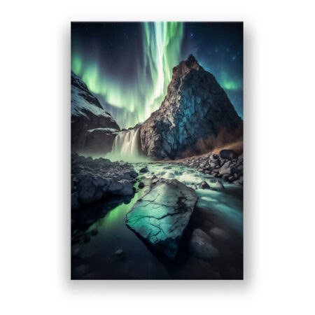 Aurora borealis Landschaft Wandbild