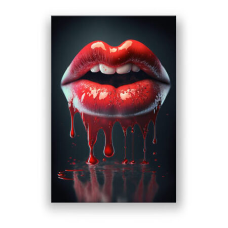 Flüssige Lippen 2 Lippen Wandbild