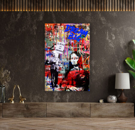 Einstein Pop Abstrakte Kunst Wandbild