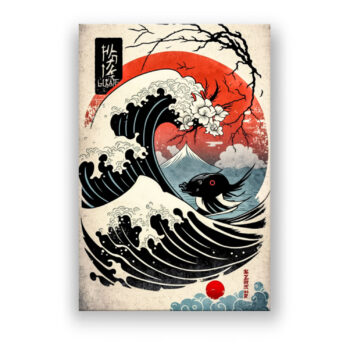 Japanische Kunst : Die Welle 2 Japanisch & Asiatisch Wandbild