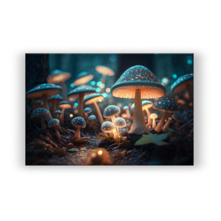 Lichterzauber im Pilzwald Bild 5 Fantasie Wandbild