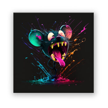 Crazy Mouse Comic Wandbild