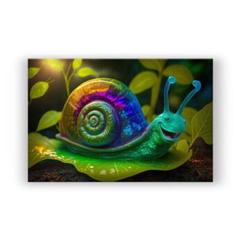 Happy Snail Fantasie Wandbild