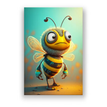 Funny Bee Comic Wandbild