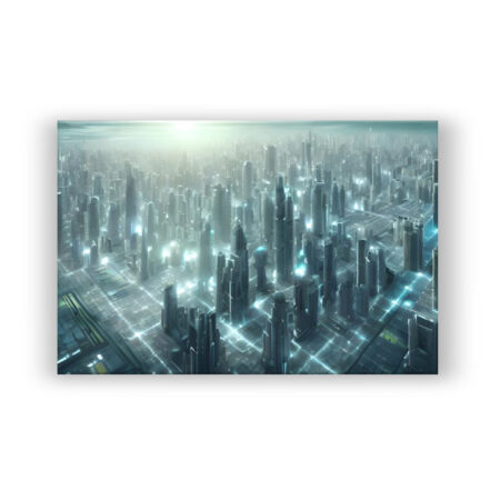 Die Stadt der Zukunft Fantasie Wandbild