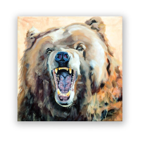 Grizzlybär Malerei Wandbild