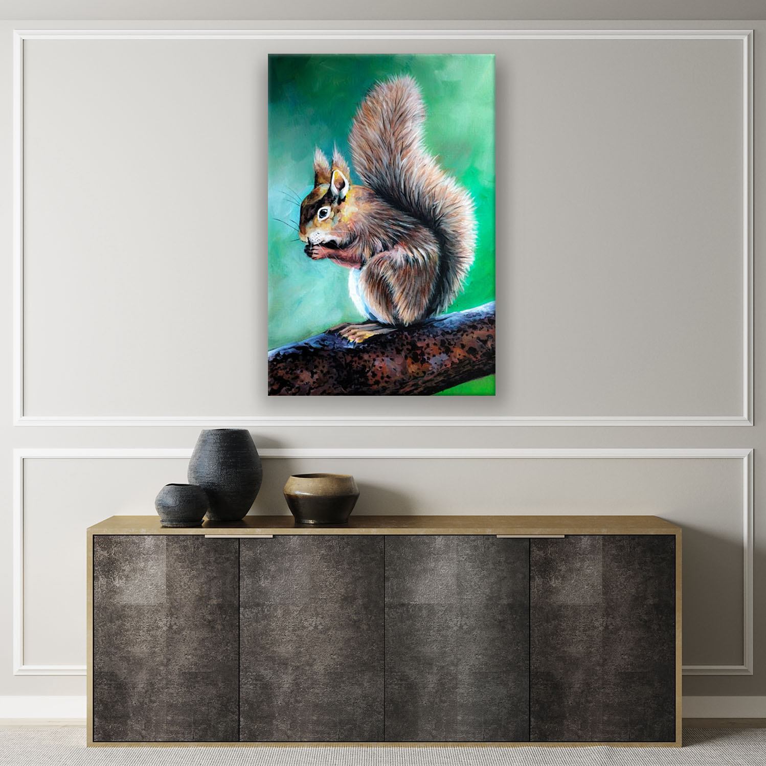 Eichhörnchen Malerei Wandbild – ArtIsGreat