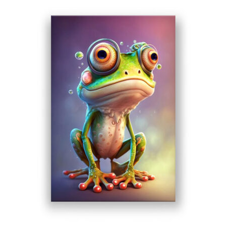 Funny Frog Comic Wandbild