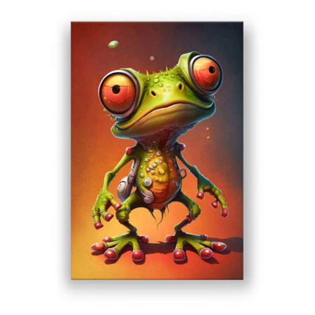 Funny Frog Eyes Comic Wandbild