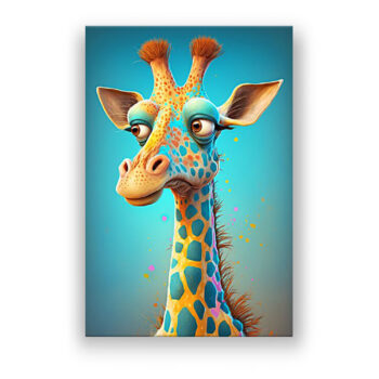 Funny Giraffe Comic Wandbild