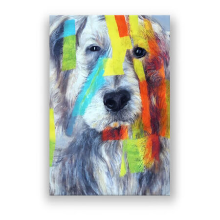 Abstraktes Wandbild eines Hundes Abstrakte Kunst Wandbild