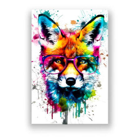 Watercolor Fox Kinderzimmer Wandbild