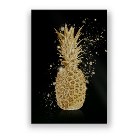 Golden Ananas Abstrakte Kunst Wandbild